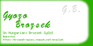 gyozo brozsek business card